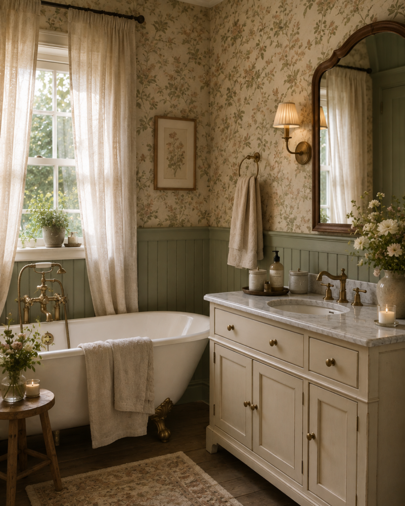 Romantic bathroom decor ideas 19 Romantic bathroom decor ideas cottage luxe