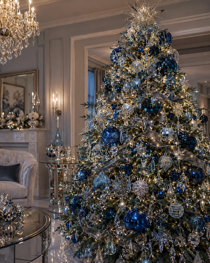 Glass 17 blue Christmas tree ideas