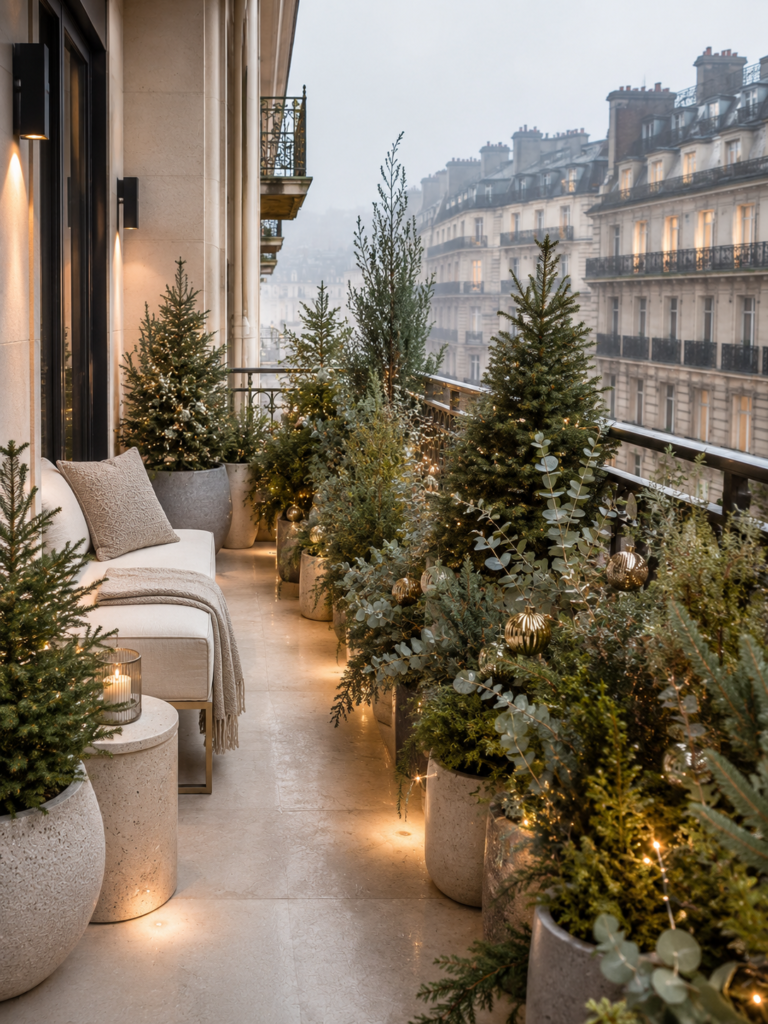 Christmas balcony decor for 2026 living border