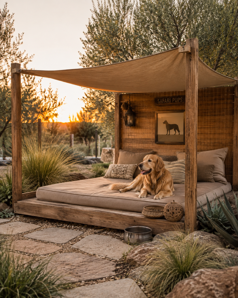 Safari-inspired dog house ideas outdoors