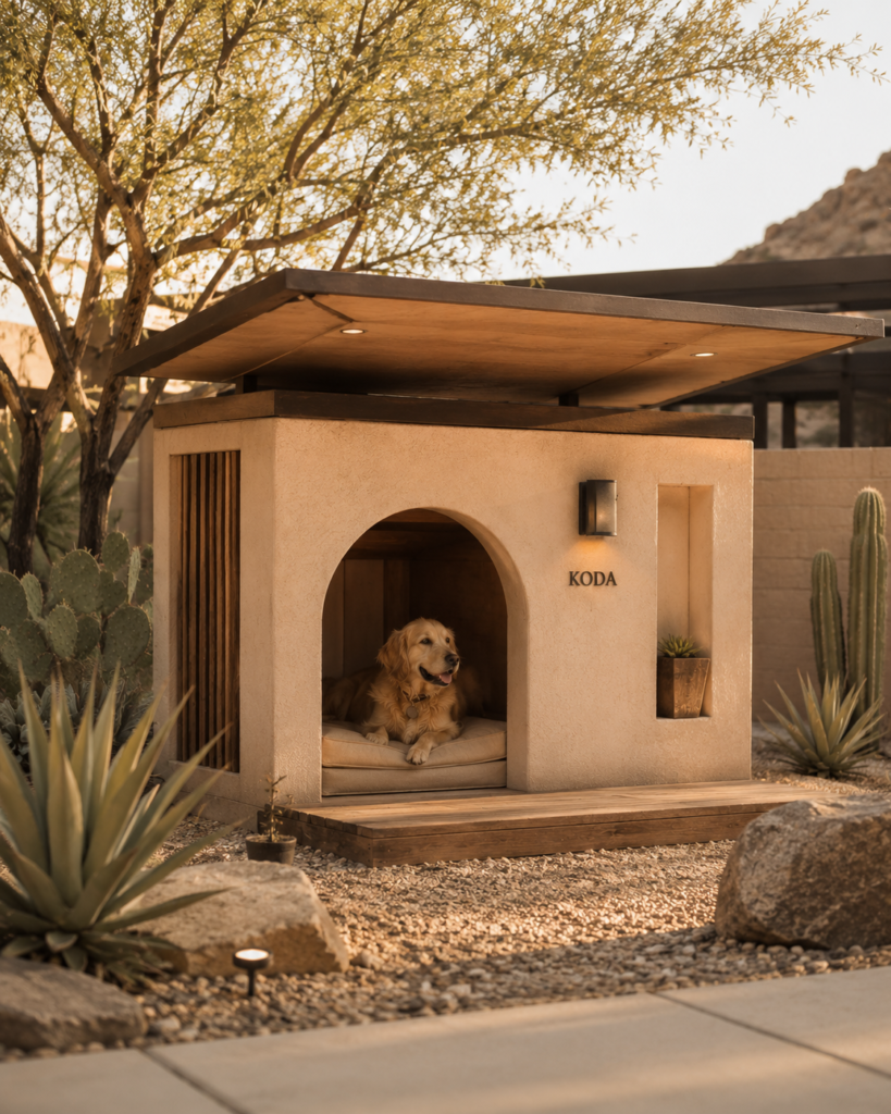 Desert modern dog house ideas