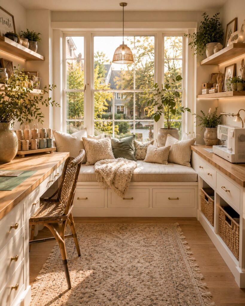 Window nook dream craft room ideas