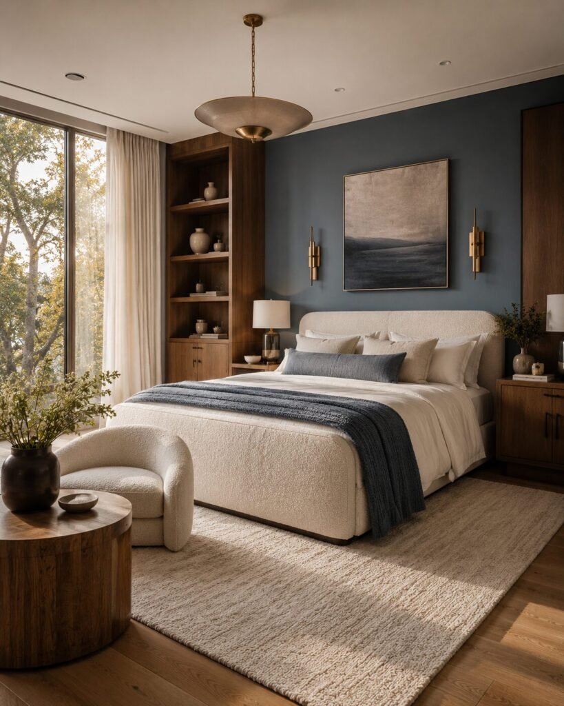 Luxury blue bedroom ideas quiet luxury