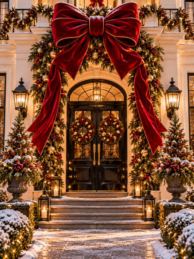 Christmas Bow Decorating Ideas 3 Christmas Bow Decorating Ideas Front Door