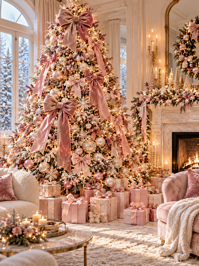 Christmas Bow Decorating Ideas 6 Christmas Bow Decorating Ideas Pink Tree