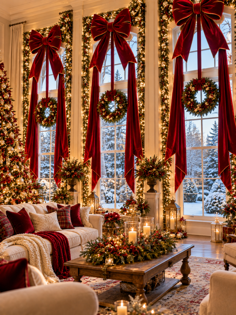 Christmas Bow Decorating Ideas 7 Christmas Bow Decorating Ideas Festive Windows