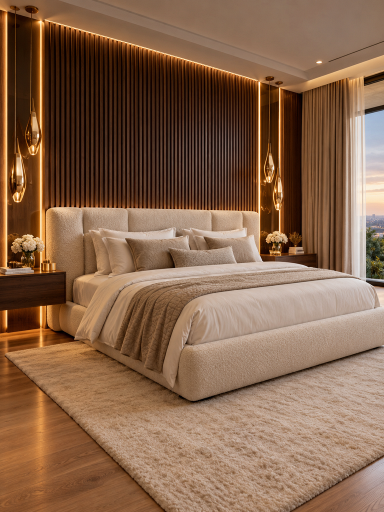 Bedroom Wall Panelling Ideas Fluted Wood