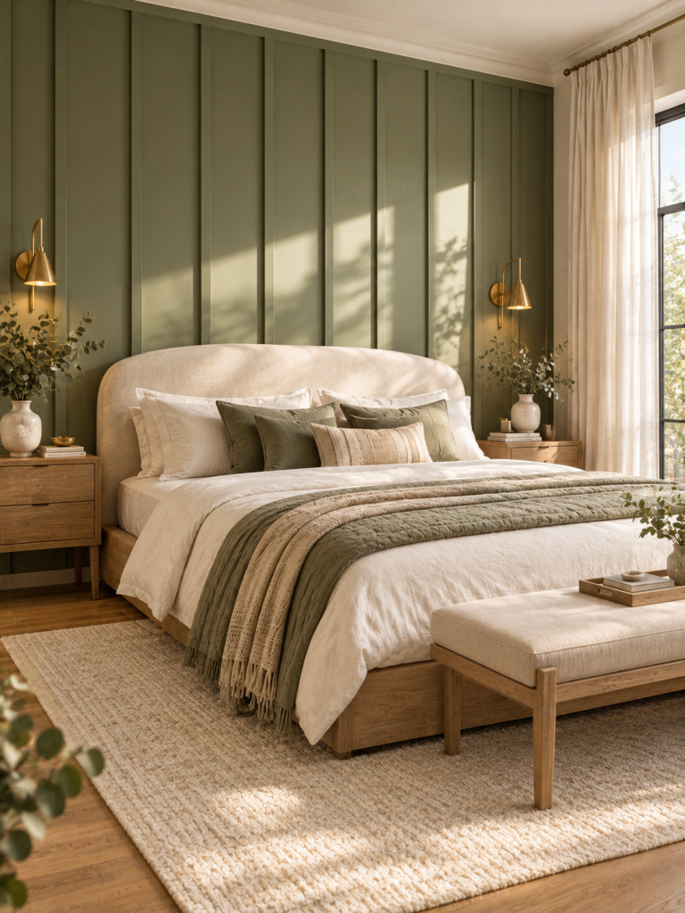 Bedroom Wall Panelling Ideas Sage Green