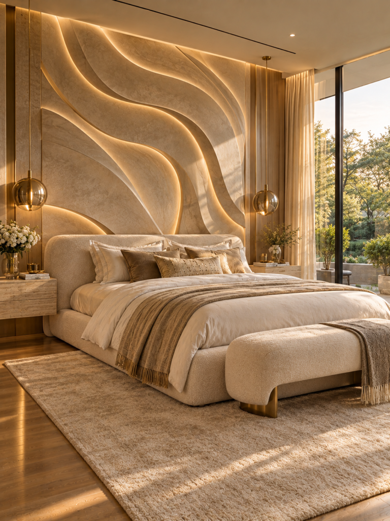Bedroom Wall Panelling Ideas 3D Design