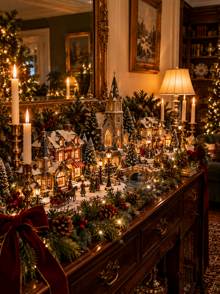 Old fashioned christmas decor ideas vintage village