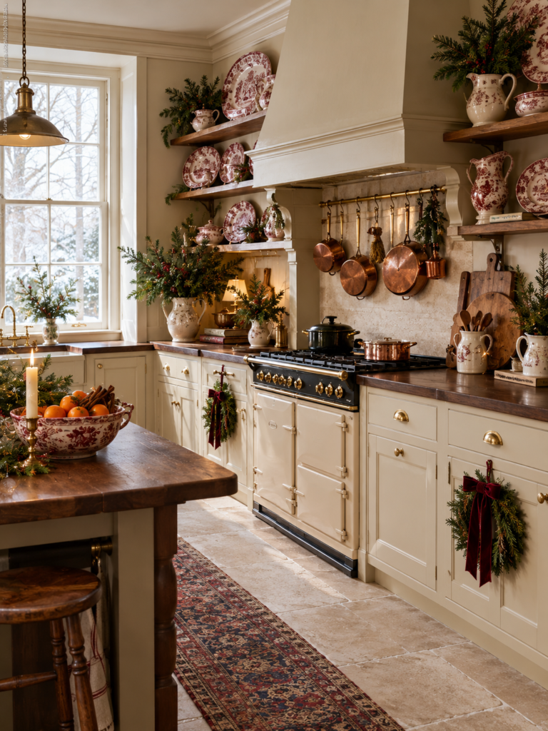 Old fashioned christmas decor ideas vintage kitchen