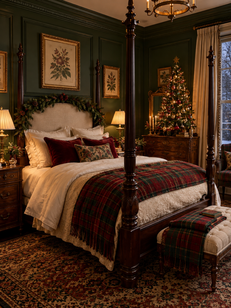 Old fashioned christmas decor ideas vintage bedroom