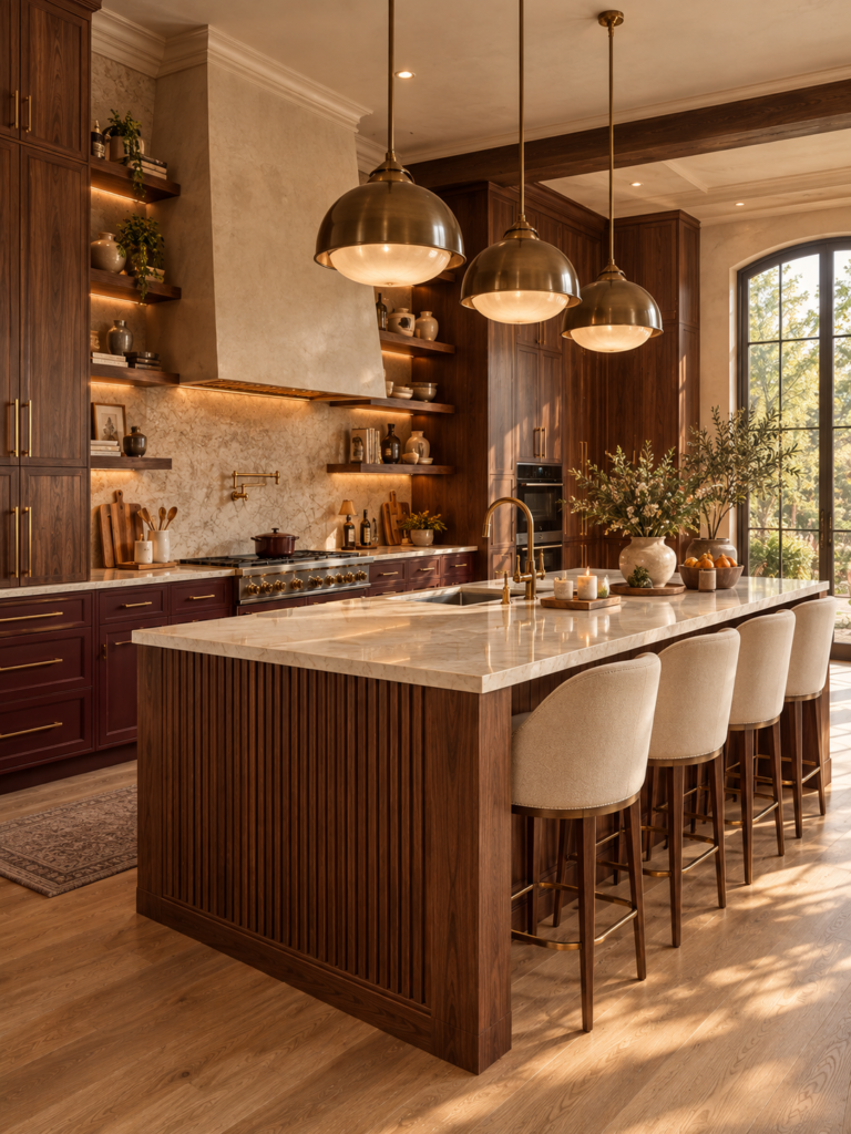 15 burgundy kitchen ideas 4 15 burgundy kitchen ideas with walnut wood