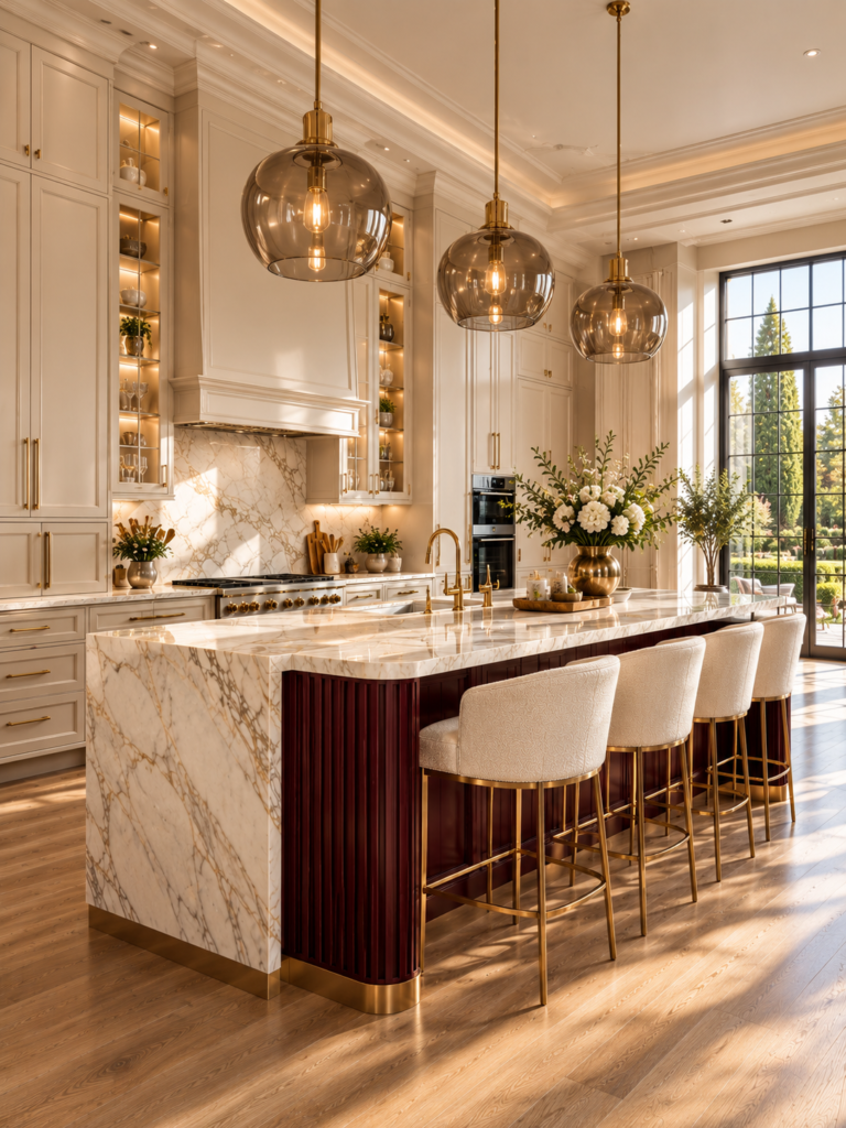 15 burgundy kitchen ideas 5 15 burgundy kitchen ideas with statement island
