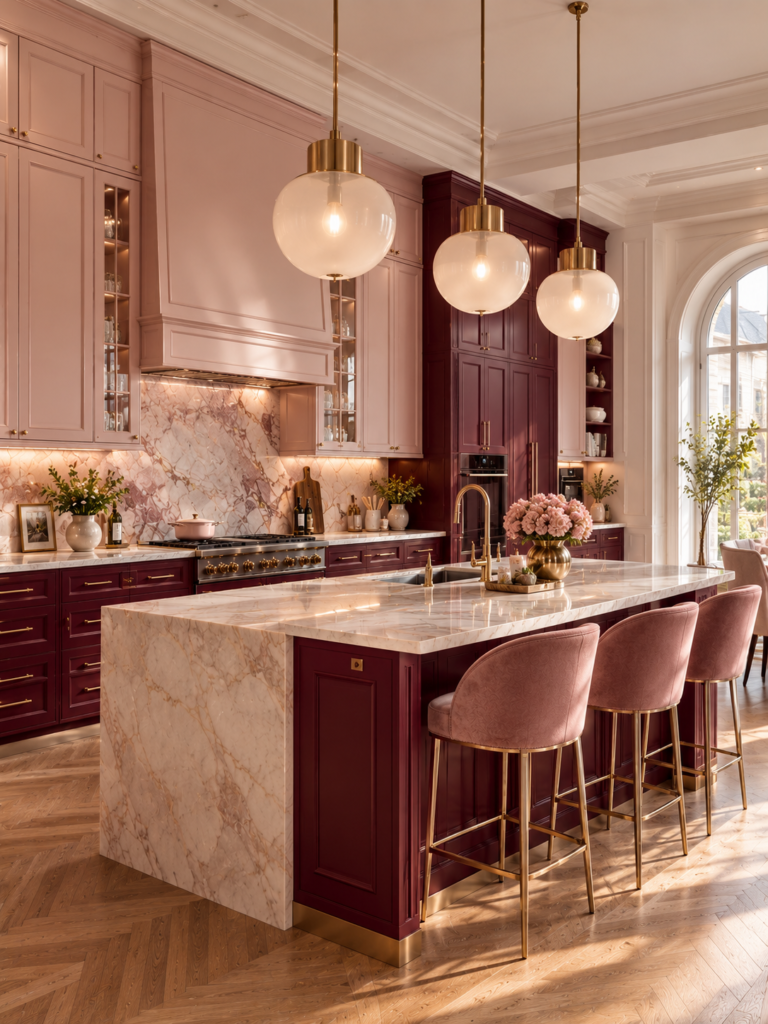 15 burgundy kitchen ideas 6 15 burgundy kitchen ideas with blush pink