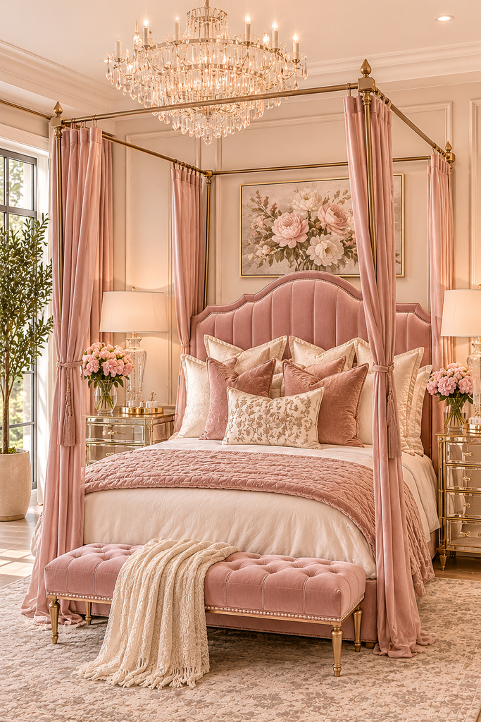 luxury canopy bed ideas 18 Luxury canopy bed ideas with blush pink