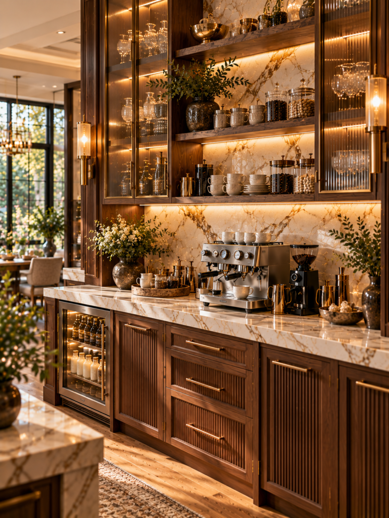 Hotel modern coffee bar ideas for kitchen