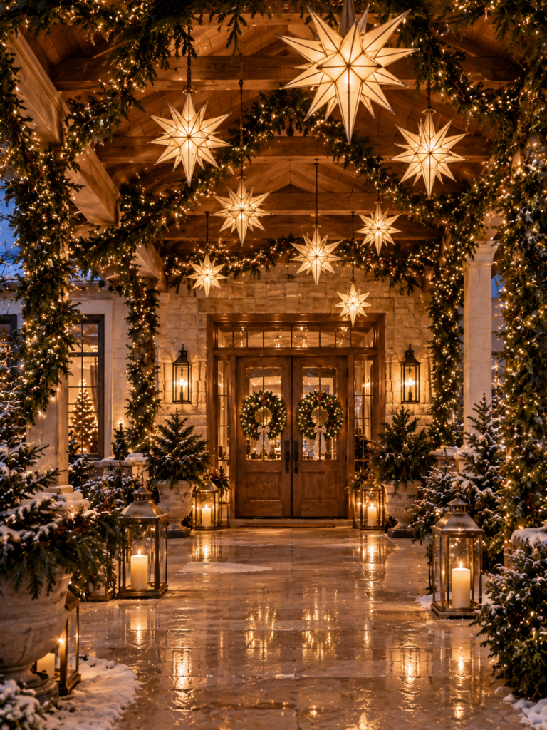 Stunning outdoor Christmas lighting ideas stars
