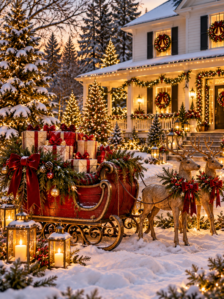 Christmas Front Yard Decor Ideas 6 Christmas front yard decor ideas sleigh
